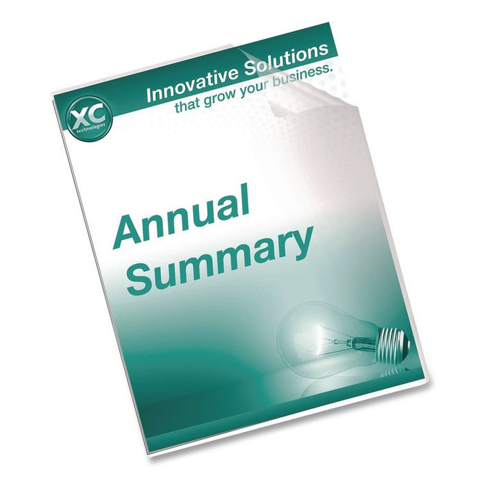 Futura Oversize Presentation Covers, Plastic, Round Corners, 8.75 x 11.25, Frosted Clear, 25/Pack