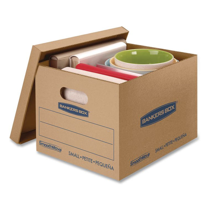 SmoothMove Basic Moving Boxes, Regular Slotted Container (RSC), Small, 12 x 15 x 10, Kraft, 5/Bundle