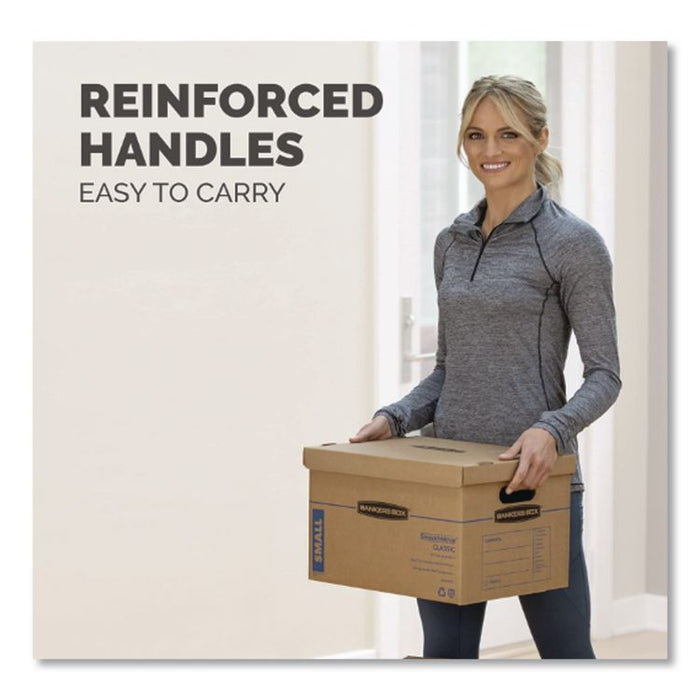SmoothMove Basic Moving Boxes, Regular Slotted Container (RSC), Small, 12 x 15 x 10, Kraft, 5/Bundle