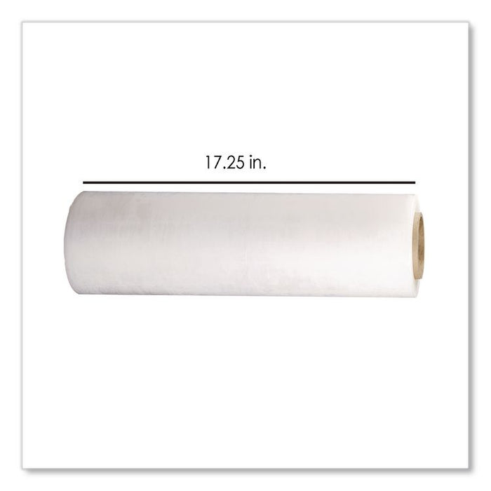 Polyethene Stretch, 17.25" x 1,500 ft, 28-Gauge, Clear, 4 Rolls/Carton