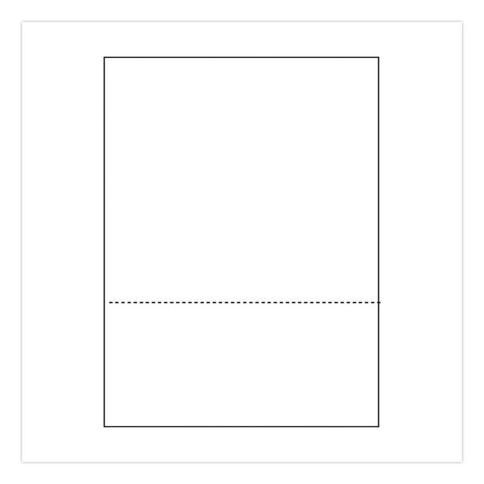 Perforated Laser Cut Sheets, 92 Bright, Micro-Perforated 3.67" from Bottom, 20 lb Bond Weight, 8.5 x 11, White, 500/Ream