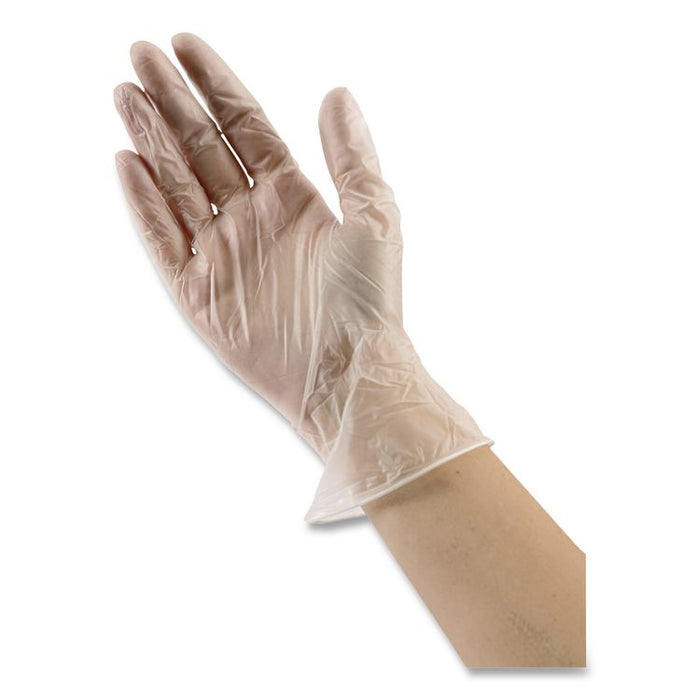 V5101 Series Latex-Free Lightly Powdered Vinyl Gloves, Medium, 3 mil Thick, 9" Long, Clear, 100/Box