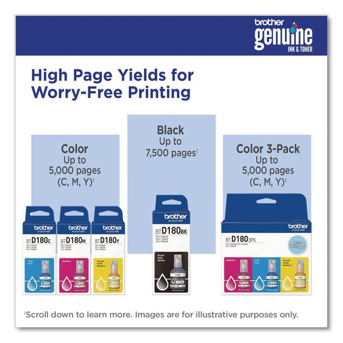 BTD180 INKvestment, High-Yield Ink, 5,000 Page-Yield, Cyan
