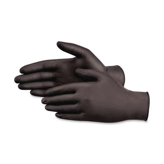 N720 Series Powder-Free Nitrile Gloves, XX-Large, 6 mil Thick, 12" Long, Black, 100/Box, 10 Boxes/Carton