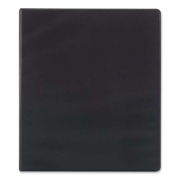 Round Ring Non-View Binder, 3 Rings, 1.5" Capacity, 11 x 8.5, Black