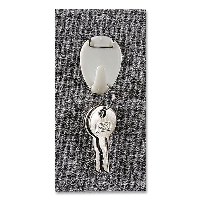 Cubicle Hooks, White, 5/Pack
