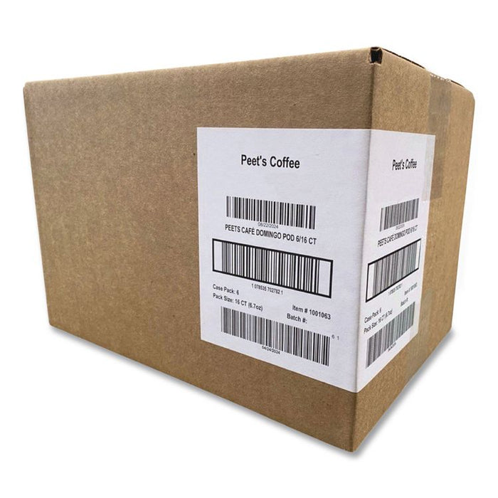 Cafe Domingo Soft Pods, 16/ Box, 6 Boxes/Carton