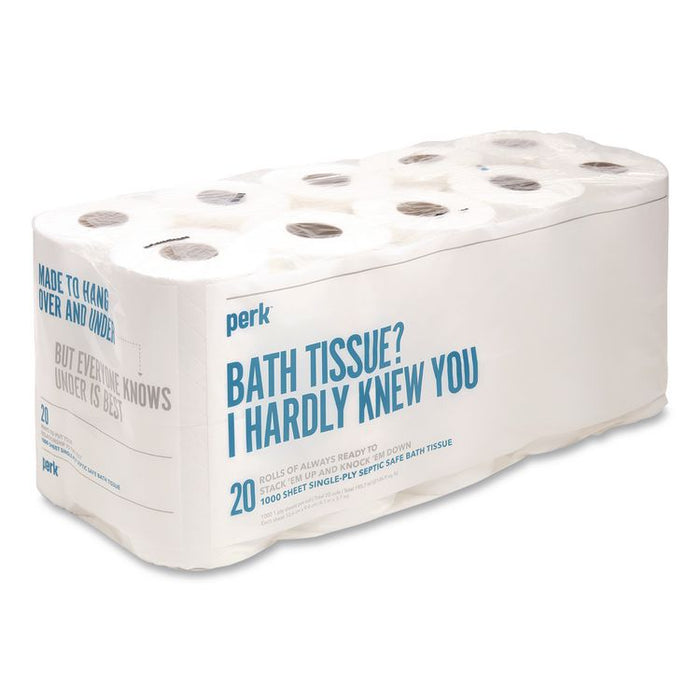 Septic Safe Toilet Paper, 1-Ply, White, 1,000 Sheets/Roll, 20 Rolls/Pack