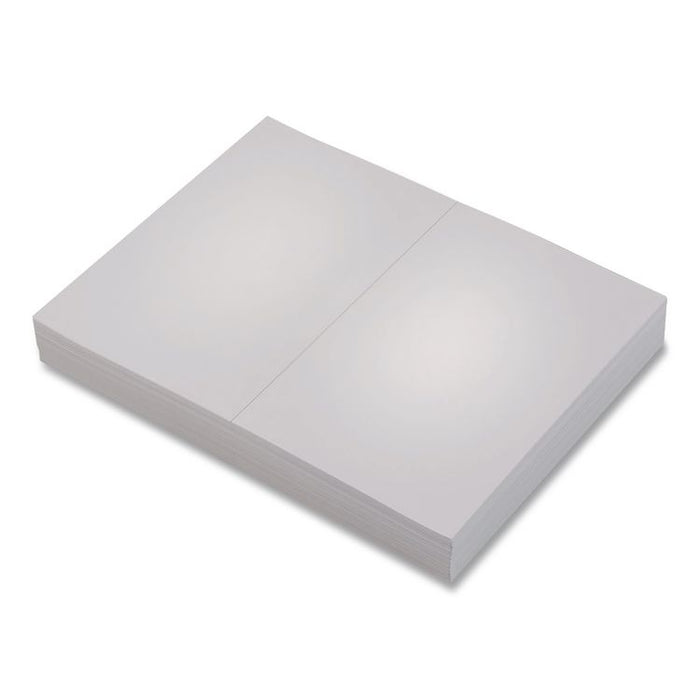 Blank Cut Sheets for 2-Up W-2 and 1099 Tax Forms, 84 Bright, Perforated at 5.5", 20 lb Bond Weight, 8.5 x 11, White, 500/Ream