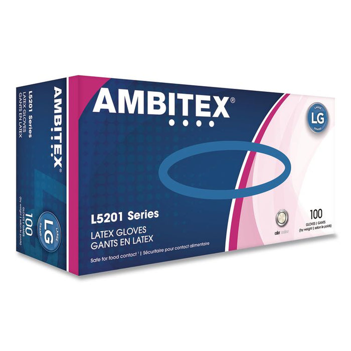 L5201 Series Powder-Free Latex Gloves, Large, 4 mil Thick, 9" Long, Cream, 100/Box, 10 Boxes/Carton