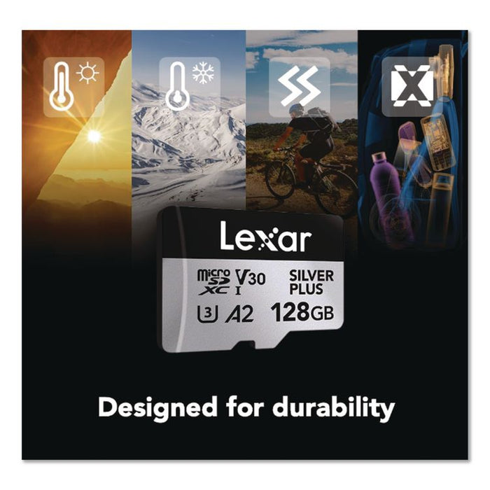 Professional SILVER Series SDXC Memory Card, 205MB/s Read Speeds and 150MB/s Write Speeds, UHS-I V30 U1 Class 10, 128 GB