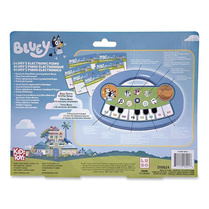 Music Time Band Electric Piano, Ages 3 and Up, Blue/Green/White