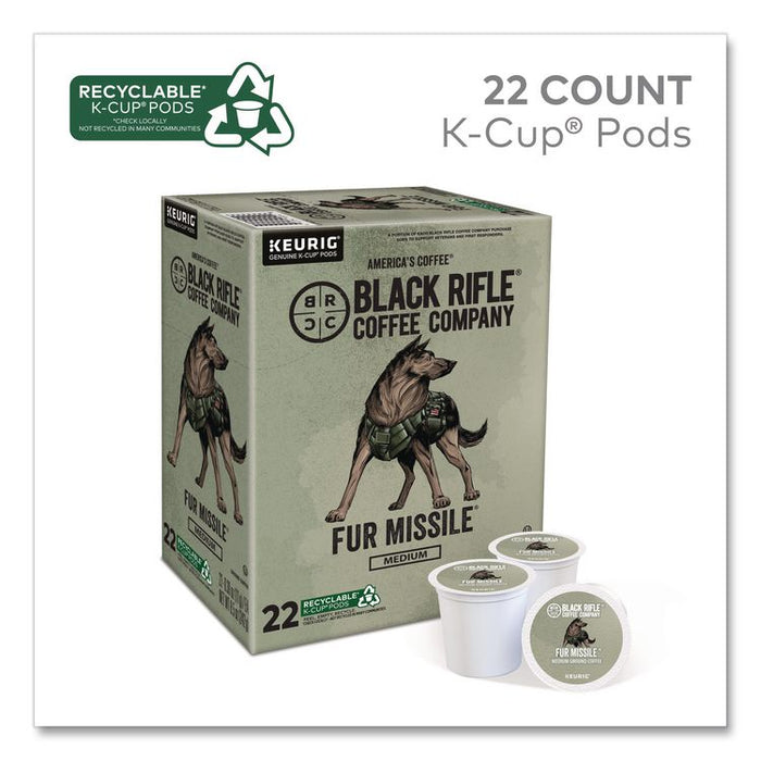 Fur Missile Coffee K-Cups, 22/Box