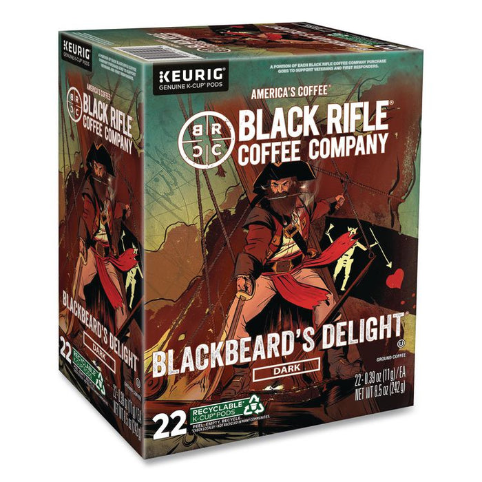 Blackbeard's Delight Coffee K-Cups, 22/Box, 4 Boxes/Carton