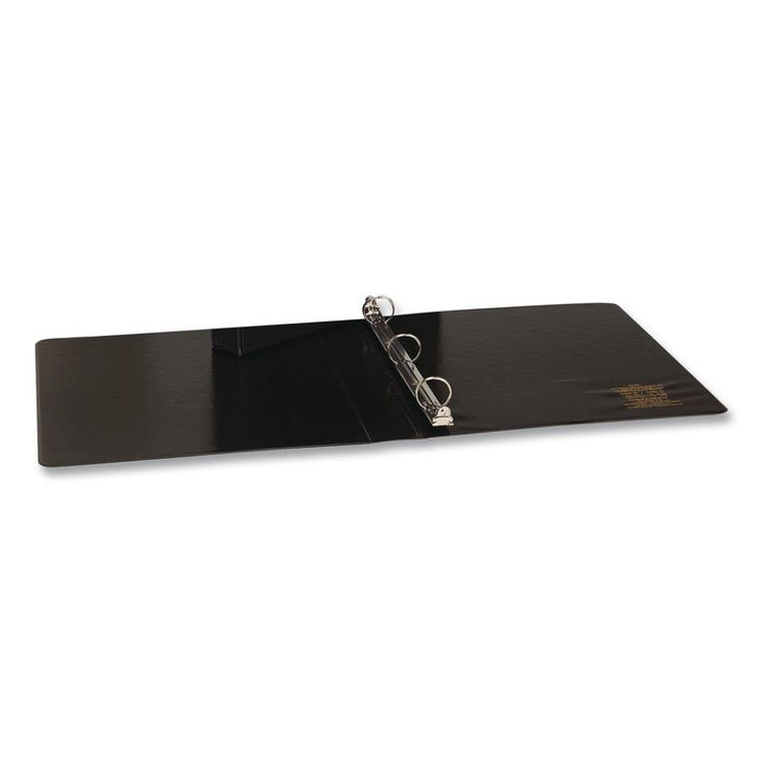 Round Ring View Binder, 3 Rings, 0.5" Capacity, Black, 12/Carton