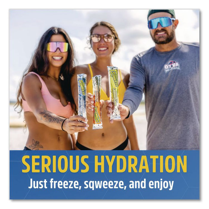 Sqweeze Freeze Pops, Assorted Flavors, 3 oz Packets, 150/Carton