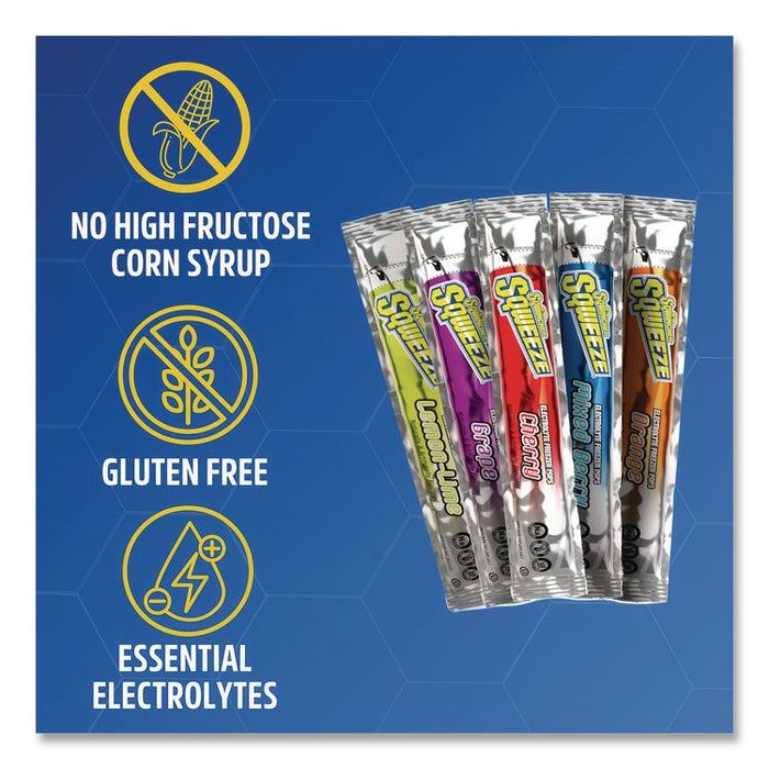 Sqweeze Freeze Pops, Assorted Flavors, 3 oz Packets, 150/Carton