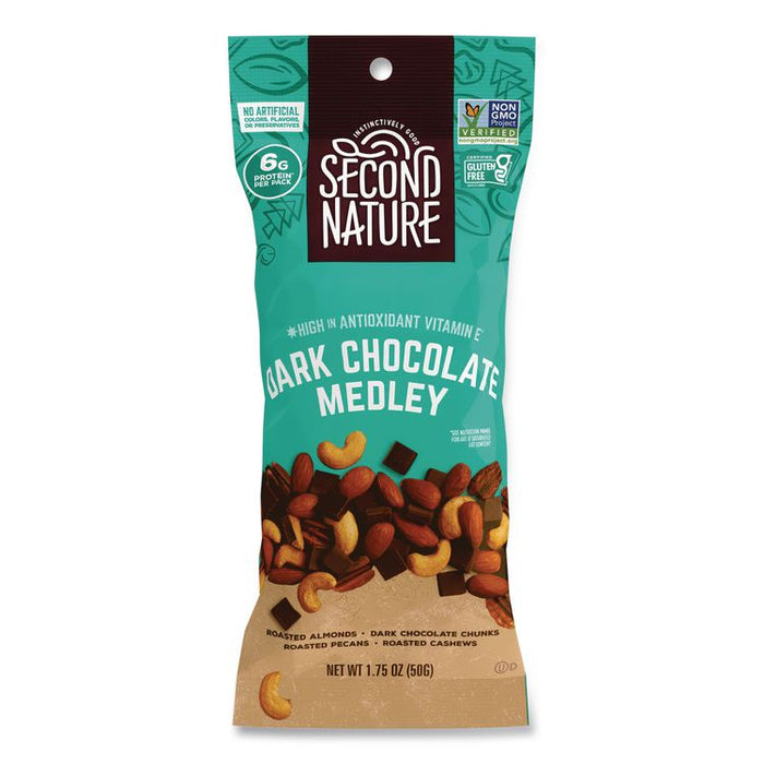 Deluxe Mixed Nut Medley, Dark Chocolate , 1.75 oz Bag, 12/Box