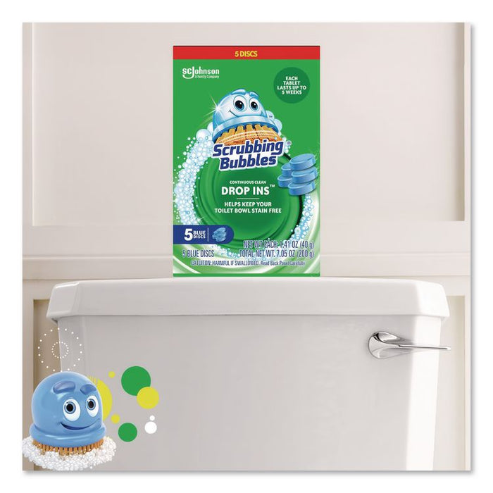 Drop-Ins Toilet Cleaning Tablets, 1.41 oz Tablets, 5/Pack