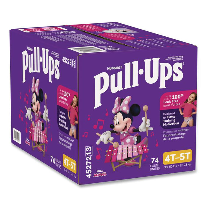 Pull Ups Learning Designs Potty Training Pants for Girls, Size 6, 4T-5T, 38 lbs to 50 lbs, 74/Carton
