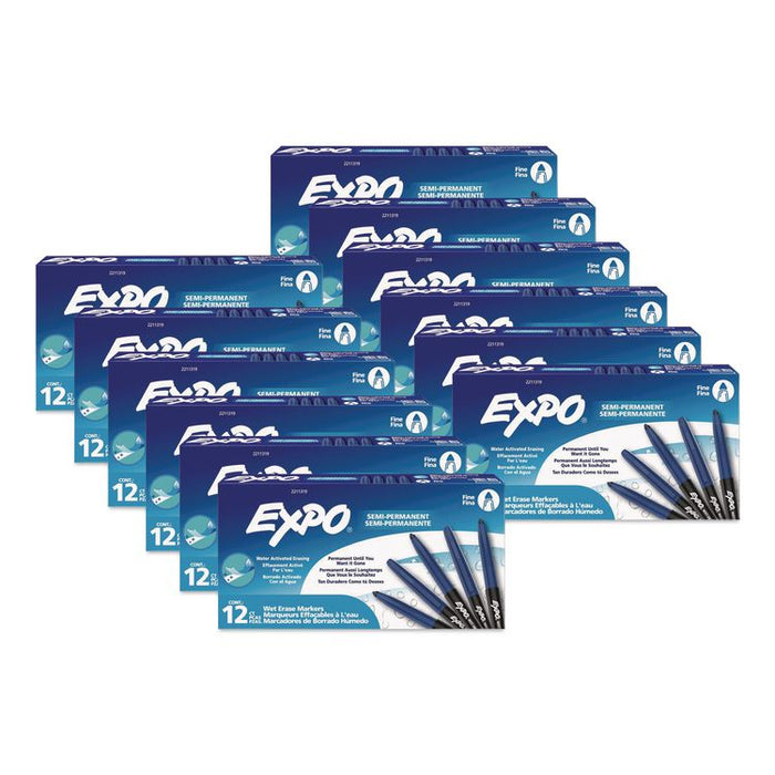 Wet Erase Marker, Fine Bullet Tip, Blue, 144/Carton