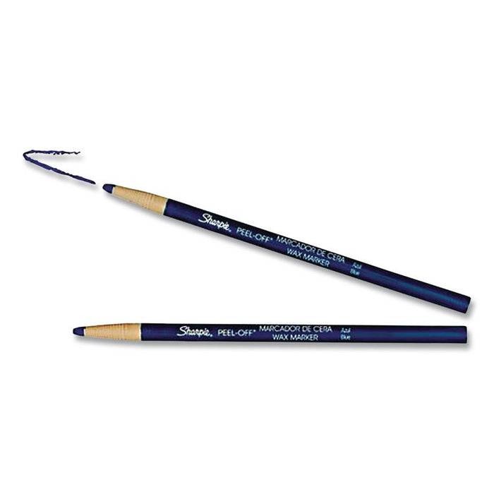 Peel-Off China Markers, Blue, Dozen