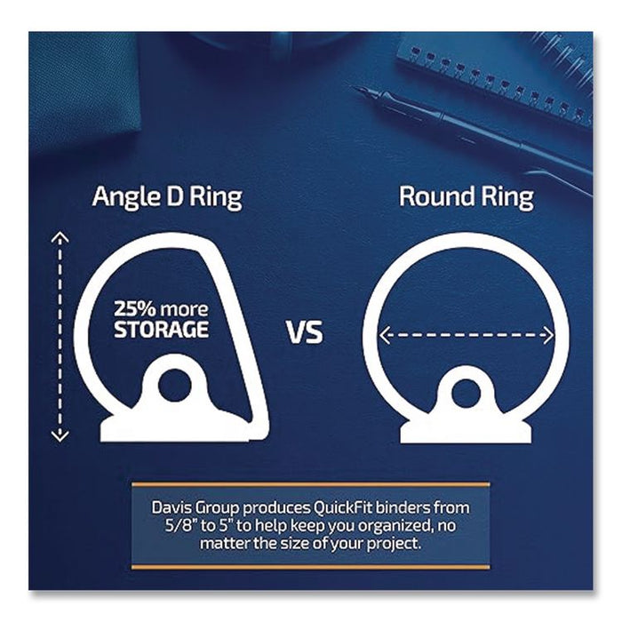 D-Ring View Binder, 3 Rings, 5" Capacity, 11 x 8.5, Black