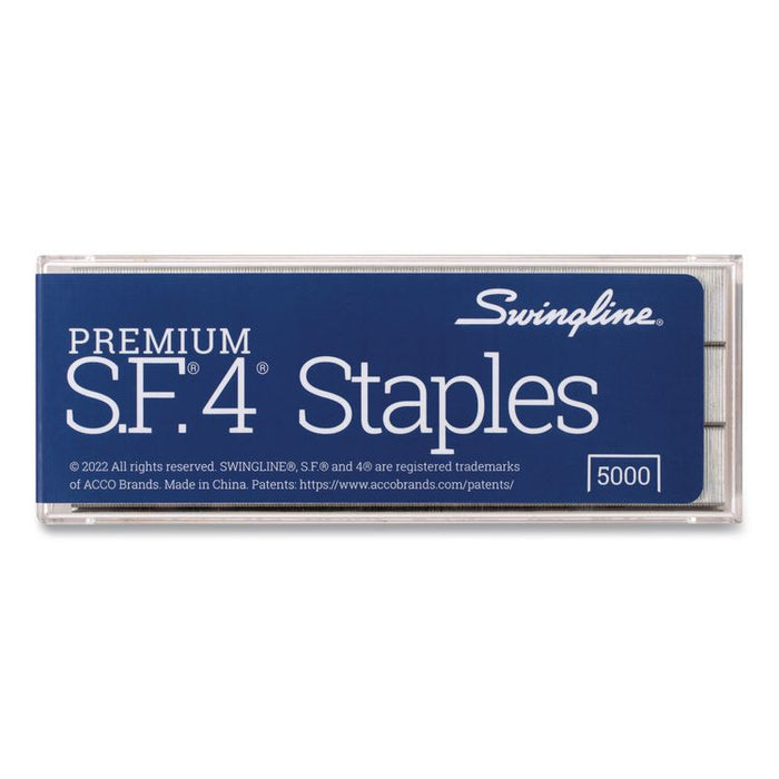 S.F. 4 Premium Staples, 0.25" Leg, 0.5" Crown, Steel, 5,000/Box, 20 Boxes/Carton