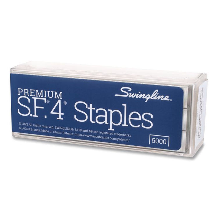 S.F. 4 Premium Staples, 0.25" Leg, 0.5" Crown, Steel, 5,000/Box, 20 Boxes/Carton