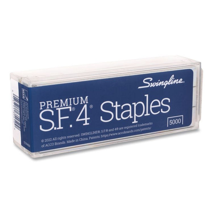 S.F. 4 Premium Staples, 0.25" Leg, 0.5" Crown, Steel, 5,000/Box, 20 Boxes/Carton