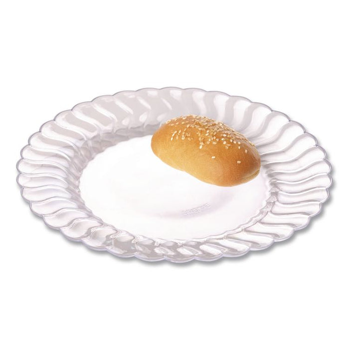 Flairware Flared Dessert Plate, 6" dia, Clear, 180/Carton