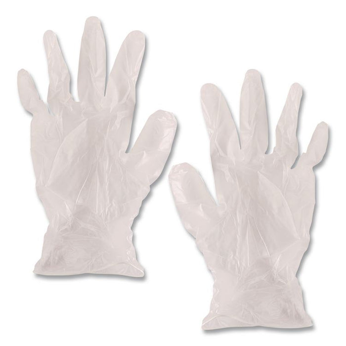 V5201 Series Powder-Free Vinyl Gloves, Small, 3 mil Thick, 9" Long, Clear, 100/Box