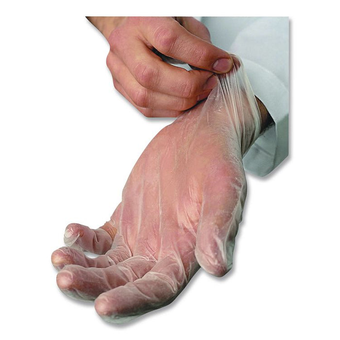 V5101 Series Latex-Free Lightly Powdered Vinyl Gloves, X-Large, 3 mil Thick, 9" Long, Clear, 100/Box, 10 Boxes/Carton