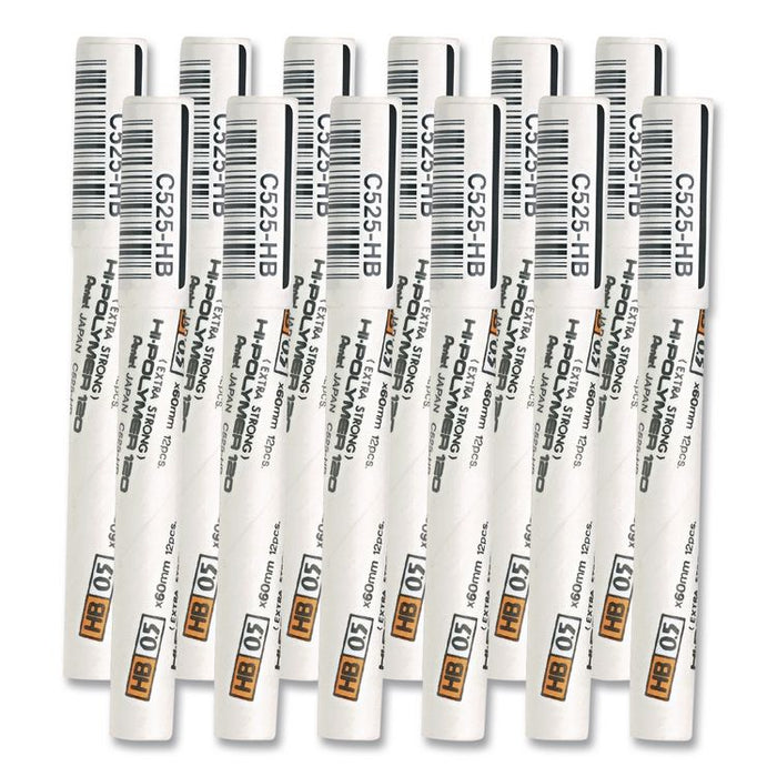 Premium Hi-Polymer Lead Refill, 0.5 mm, HB, 12/Pack
