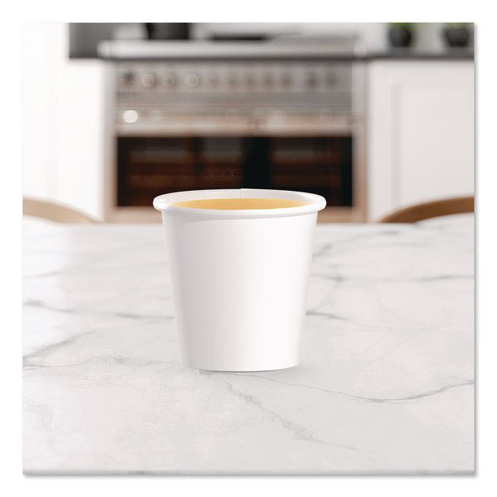 Paper Hot Cups, 4 oz, White, 50/Pack