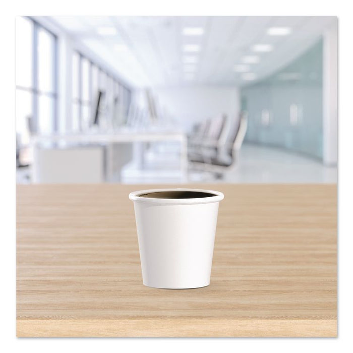Paper Hot Cups, 4 oz, White, 50/Pack