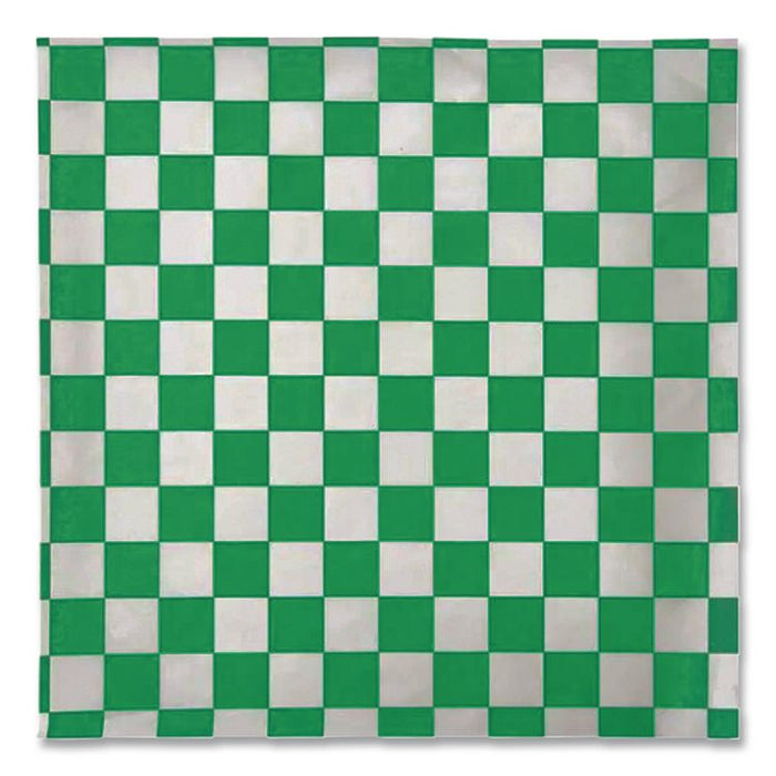 Grease-Resistant Paper Wraps and Liners, 12 x 12, Green Check, 1,000/Box, 5 Boxes/Carton