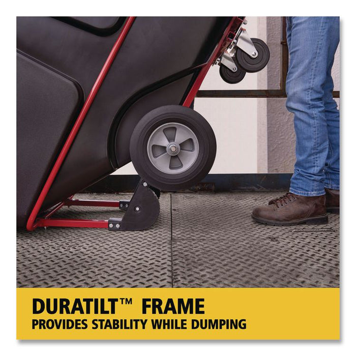 1 cu yd BRUTE Rotomolded Tilt Truck, 1,250 lb Capacity, Black