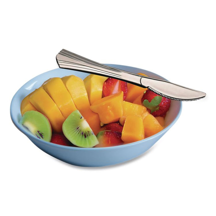 Sterling Heavy-Duty Plastic Cutlery, Heavyweight Knife, Silver, 50/Pack