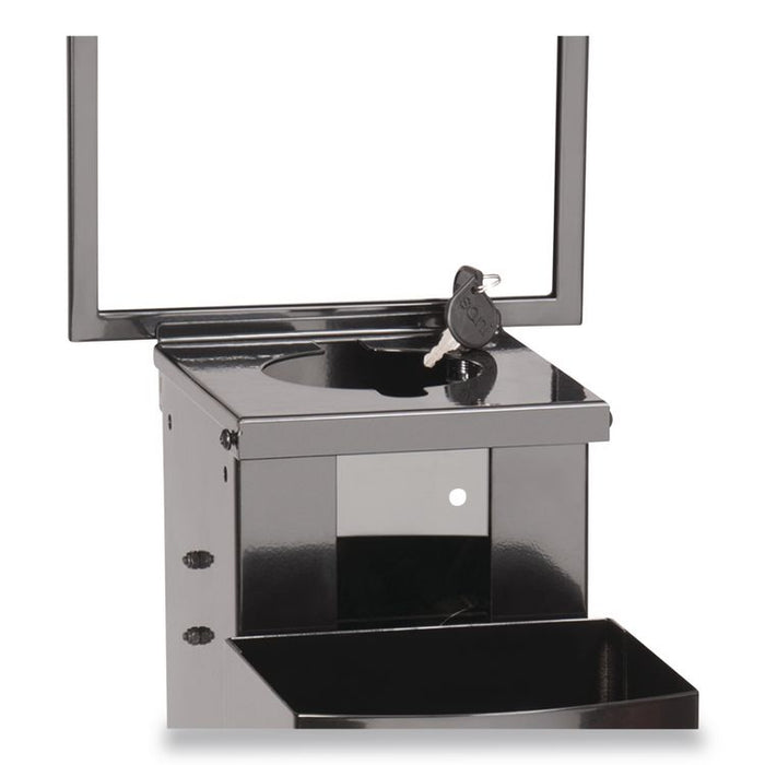 Pop-Up Floorstand, 12 x 14.5 x 51.5, Black