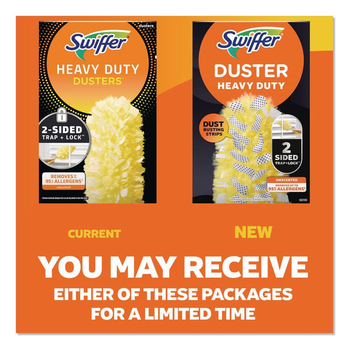 Heavy Duty Dusters Refill, Dust Lock Fiber, Unscented, Yellow, 6/Box, 4 Boxes/Carton