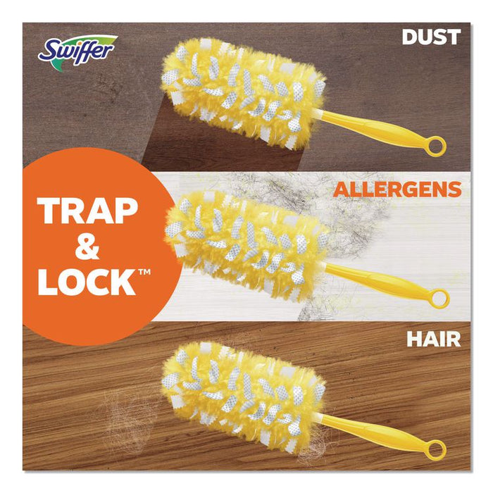 Heavy Duty Dusters Refill, Dust Lock Fiber, Unscented, Yellow, 6/Box, 4 Boxes/Carton