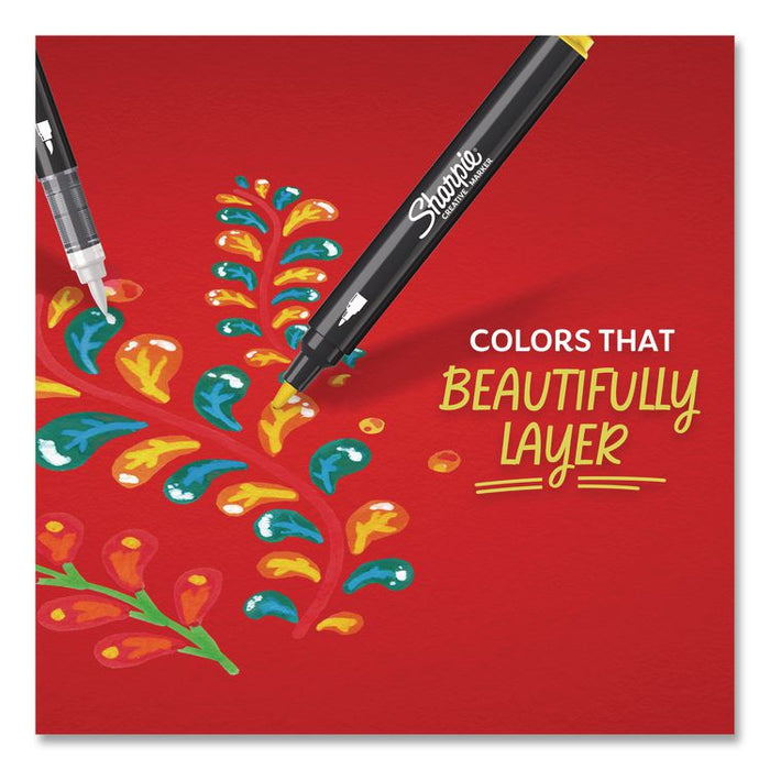 Creative Markers, Bullet Tip, White, 6/Pack