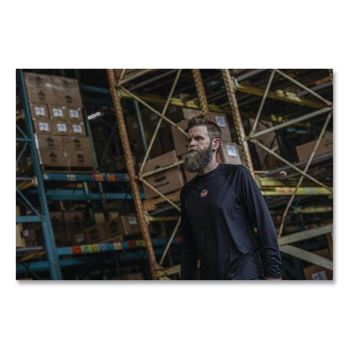 N-Ferno 6435 Midweight Long Sleeve Base Layer Shirt, 4X-Large, Black