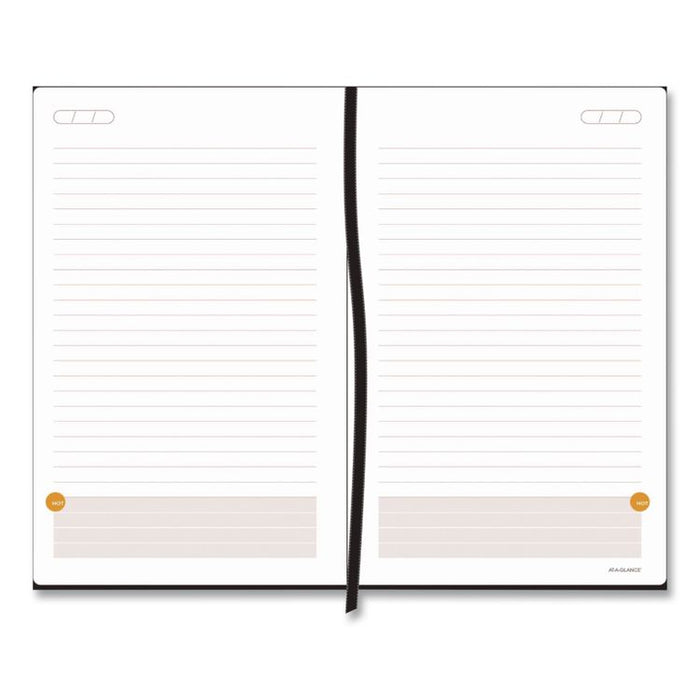 Plan. Write. Remember. Planning Notebook with Reference Calendar, 5.63 x 3.56, Black/Gold-Circle Cover, Undated