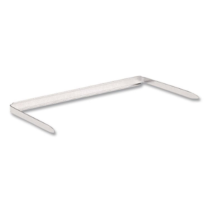 Standard Two-Piece Two-Prong Paper Fastener Bases, 2" Capacity, 2.75" Center to Center, Silver, 100/Box
