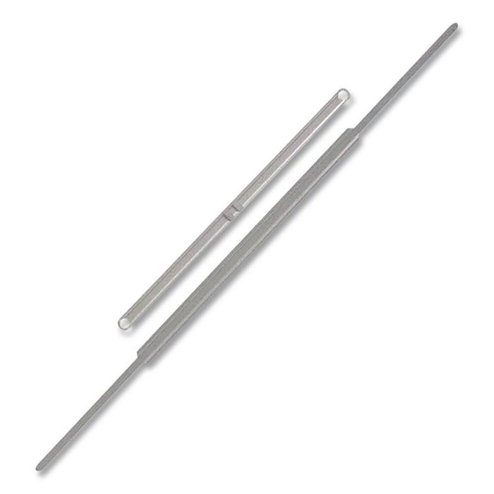 Standard Two-Piece Two-Prong Paper Fastener Base and Compressor Sets, 3.5" Capacity, 8.5" Center to Center, Silver, 50/Box
