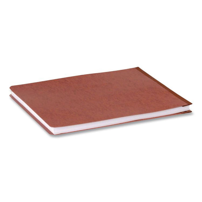 Pressboard Report Cover with Tyvek Reinforced Hinge, Two-Piece Prong Fastener, 2" Capacity, 8.5 x 11, Red/Red