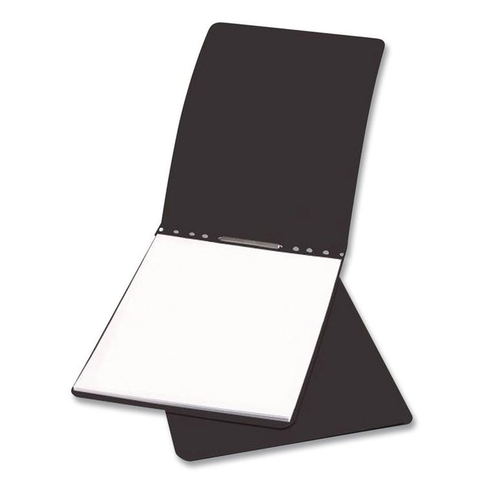 PRESSTEX Report Cover with Tyvek Reinforced Hinge, Top Bound, Two-Piece Prong Fastener, 2" Capacity, 11 x 14, Black/Black