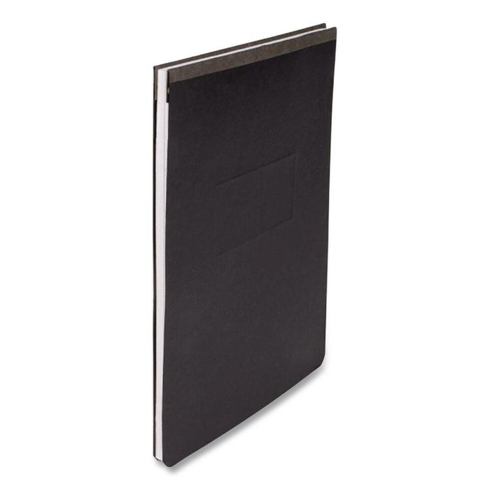 PRESSTEX Report Cover with Tyvek Reinforced Hinge, Top Bound, Two-Piece Prong Fastener, 2" Capacity, 11 x 14, Black/Black